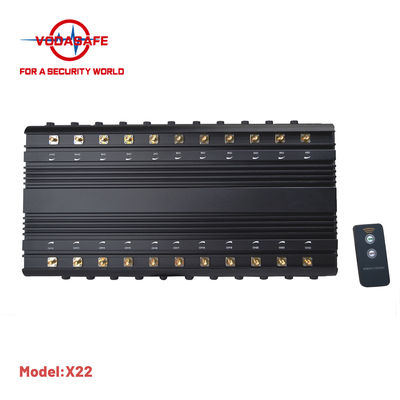 80m Stationary Cell Signal Disruptor GSM 3G 4G 5G Mobile Phone 22 Bands 46w