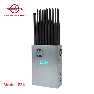 Portable 24 Bands 5G Cell Phone Jammer 12000mAh Built In Battery Vodasafe P24