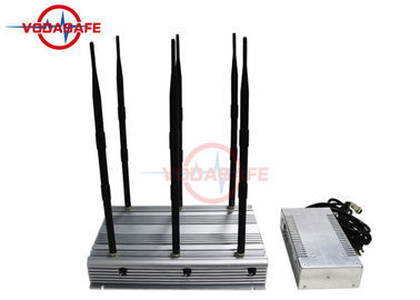 Aluminum Shell Mobile Phone Signal Jammer , 6 Antennas Cell Phone Scrambler