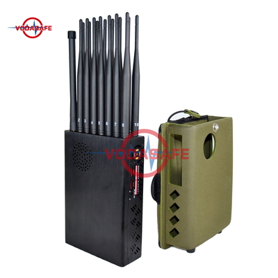 Rechargeable Lithium Handheld Signal Jammer Bluetooth Lojack 12000mAh